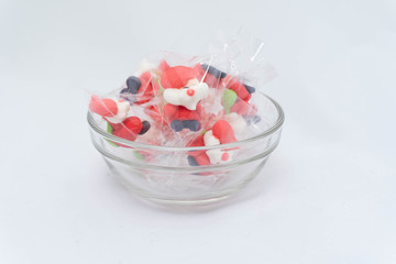 Santa Claus Icing in a cup on white background