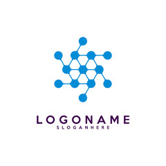 Letter S logotype,Technology and digital abstract dot connection vector logo