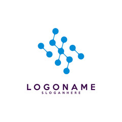 Letter S logotype,Technology and digital abstract dot connection vector logo