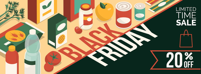 Black friday promotional sale banner