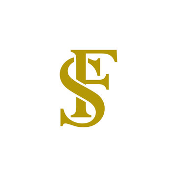 Initial SF logo design vector template