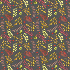 Fashionable pattern in small leafs. Small leaves seamless background for textiles, fabrics, covers, wallpapers, print, gift wrapping and scrapbooking. Raster copy.