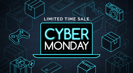 Cyber monday promotional sale shopping