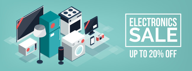 Electronics and appliances promotional sale