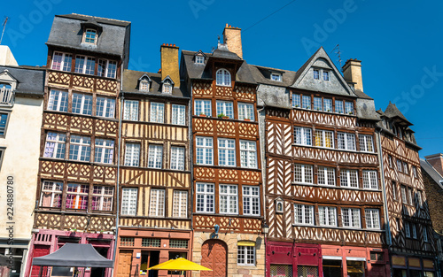 Fototapete Traditional Half Timbered Houses In The Old Town Of Rennes France Leonid Andronov