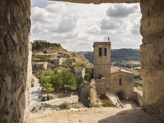 Romanesque church in a medieval village
