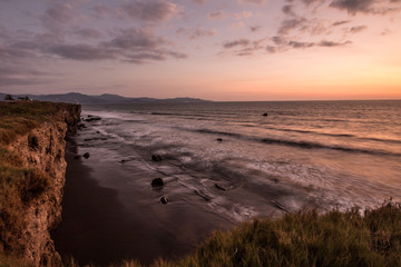 sunset on beach in Guacalillo Costa Rica