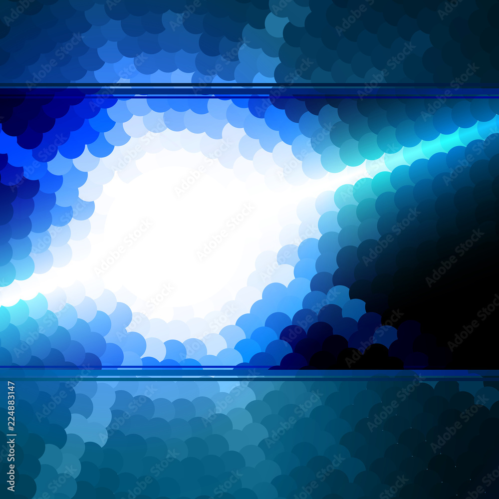 Poster dotted background with circle. vector