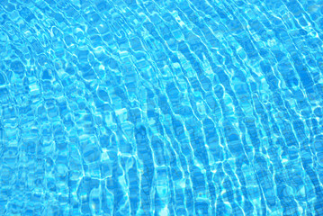 Top view of Blue ripped water in swimming pool