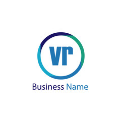 Initial Letter VR Logo Template Design