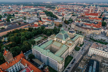 Munich city center Air drone view summer urban photo