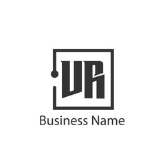 Initial Letter VR Logo Template Design