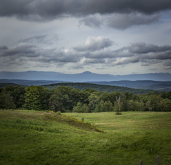 Fototapeta na wymiar Moody View of the Catskill Mountains of New York