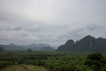 landscape in asia on a cloudy day