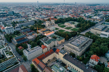 Munich city center Air drone view summer urban photo