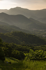 Naklejka premium view of mountains