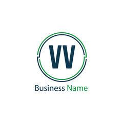 Initial Letter VV Logo Template Design