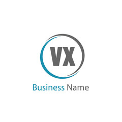 Initial Letter VX Logo Template Design