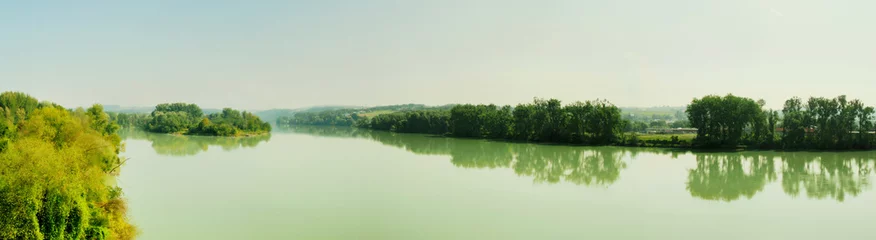 Foto auf Acrylglas Inn Panorama - Fluss in Bayern an der Grenze nach Österreich © ExQuisine