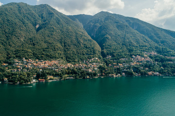 Fototapeta na wymiar Italy Como Lake drone Air drone summer photo