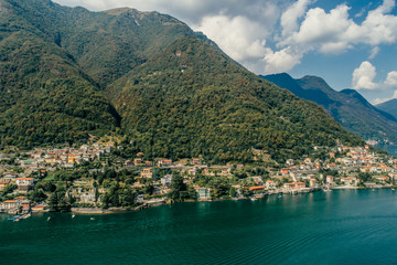 Obraz premium Italy Como Lake drone Air drone summer photo
