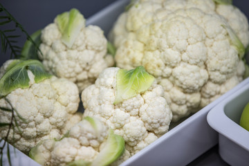 cauliflower insdie a white bowl