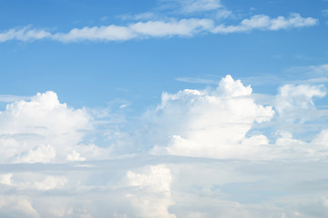 Beautiful white clouds in the sky.