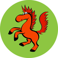 Smiling cute Horse Cartoon Mascot Vector eps