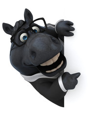 Fun horse - 3D Illustration