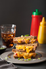grilled ham and cheese sandwich