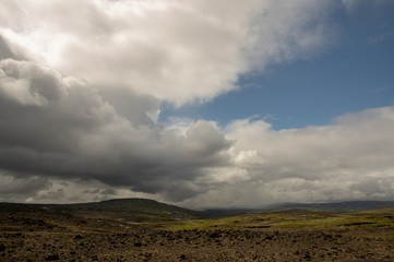 clouds over mountains