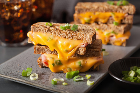 grilled ham and cheese sandwich
