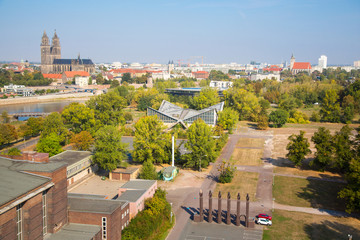Magdeburg in Sachsen-Anhalt von oben