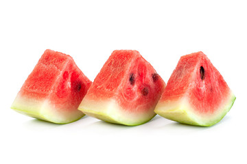 Oval watermelon on white