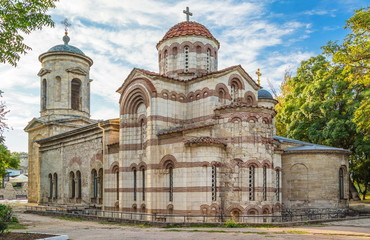 Fototapeta na wymiar The most ancient stone Orthodox church in Eastern Europe is the Cathedral of St. John the Baptist in Kerch