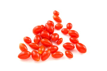 fresh goji berries isolated on a white background