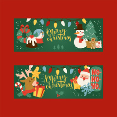 Christmas 2019 Happy New Year greeting card vector background banner holidays winter xmas hand draw congratulation New Year poster or web banner illustration