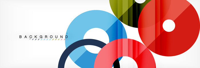 Obraz premium Geomtric modern backgrounds, rings abstract template