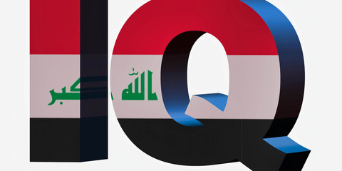 3d Country Short Code Letters - Iraq