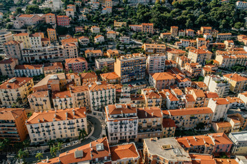 Naklejka premium Monaco Monte-Carlo city riviera Drone summer photo