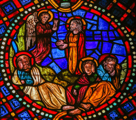 Jesus in the Garden of Gethsemane - Stained Glass