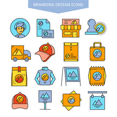 branding design and brand identity icons