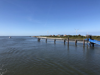 Naklejka premium Ferry pier on the island Borkum