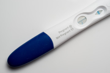 Pregnancy test on white