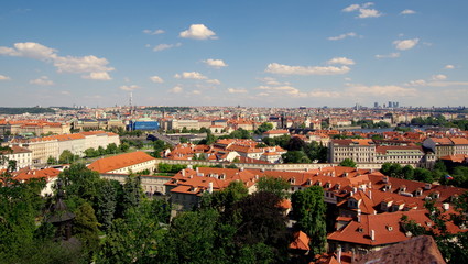Naklejka na ściany i meble Centrum pięknego starego miasta Pragi, stolicy Czech państwa z Europy Środkowej