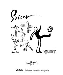 스포츠 포스터 / 손으로 그린 스포츠 그림