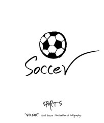 Obraz premium 스포츠 포스터 / 손으로 그린 스포츠 그림