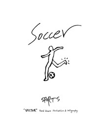 스포츠 포스터 / 손으로 그린 스포츠 그림