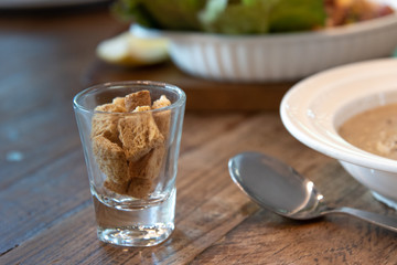 chocolate mousse in a glass