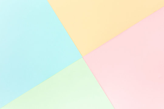 Blue Green Pink Pastel Colored Paper Background Volume Geometric Flat Stock  Photo by ©thayra 219633056